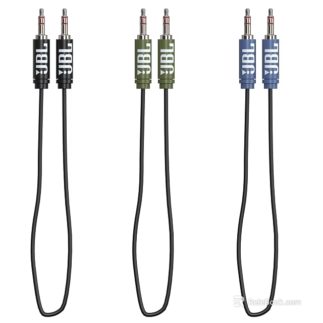 JABT Phone Data Cables With Black Green Blue Connectors For Mobile Devices 3d model 