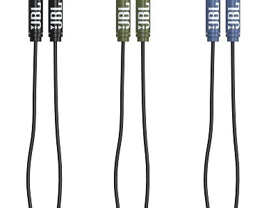 JABT Phone Data Cables With Black Green Blue Connectors For Mobile Devices 3d model