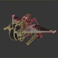 Futuristic SciFi Motorcycle Concept With Mechanical Wings Weapons And Sleek Metallic Design