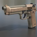 Pistol M9A3 Beretta semi-automatic pistol low face number low model simple model game sub-era film and television level super realistic high precision 3d model