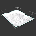 Curled Up Cat Sleeping Comfortably On Blue Mat With Soft Surface