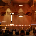 Modern Industrial Bar Interior With Warm Lighting Wooden Decor And Stylish Counter