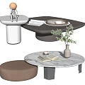 Modern coffee table coffee table combination 3d model