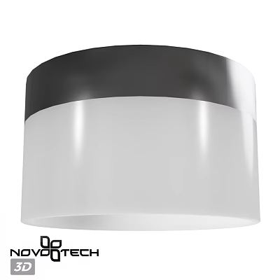 Modern White And Black Ceiling Light With Sleek Round Design For Home 3d model
