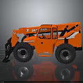 Orange SKY TRAK Telehandler With Extendable Boom And Large Tires 3d model