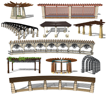 Simple European Gallery Rack 3d model