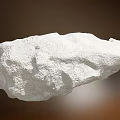 Garden Landscape Design Featuring White Natural Stone Decorative Rock Element 3d model