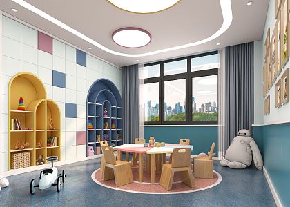 Modern Kindergarten Classroom 3d model