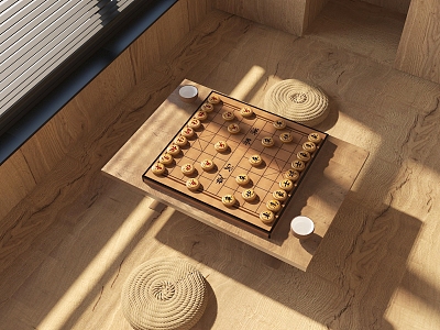 modern chess board 3d model