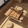 modern chess chess board 3d model