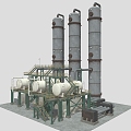 pipeline industrial pipeline industrial tank industrial equipment gas pipeline 3d model