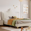 Cozy Kids Room Interior Design With White Crown Headboard Bed Star Decorations And Stuffed Toys