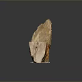 Wood and Stone Artistic Sculpture with Natural Texture Base and Fragment Design
