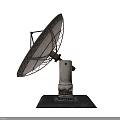 White Parabolic Satellite Dish Communication Equipment With Stable Base Mount And Signal Reception
