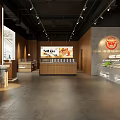 Modern Hot Pot Restaurant Interior With Open Layout Wooden Decor And Food