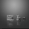 Stainless Steel Modern Kitchen Appliances With Espresso Machine Toaster Kettle And Scale