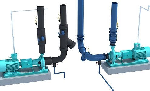 modern water pump 3d model