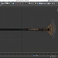 Blade Crescent Shovel Spear Axe Single Piece Halberd Blade Game Weapon Cold Weapon Long Handle Weapon Low Face Number Super Realistic High Precision Video Grade 3d model