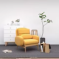 Single sofa 3d model