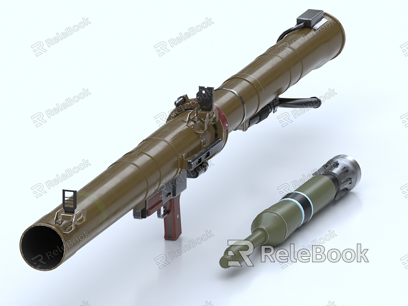 Bazooka anti-tank artillery shells RPG military weapons model