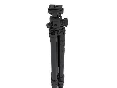 Black Adjustable Camera Tripod Stand With Lightweight Design And Stable Base 3d model