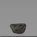 Natural Decorative Stone With Hollow Holes And Yellow Patches On Surface For Decoration