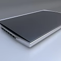 Modern Slim Notebook With Black Screen And Silver Metallic Frame Featuring Side Ports 3d model