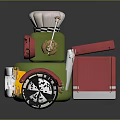 Cartoon Food Truck With Chef Hat Big Eyes Green Red Design