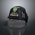 NYPD Police Riot Helmet Weapon Gear With Number 25 Badge And Visor