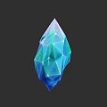 Vibrant Iridescent Blue Green Multi Faceted Geometric Cut Jewelry Gemstone