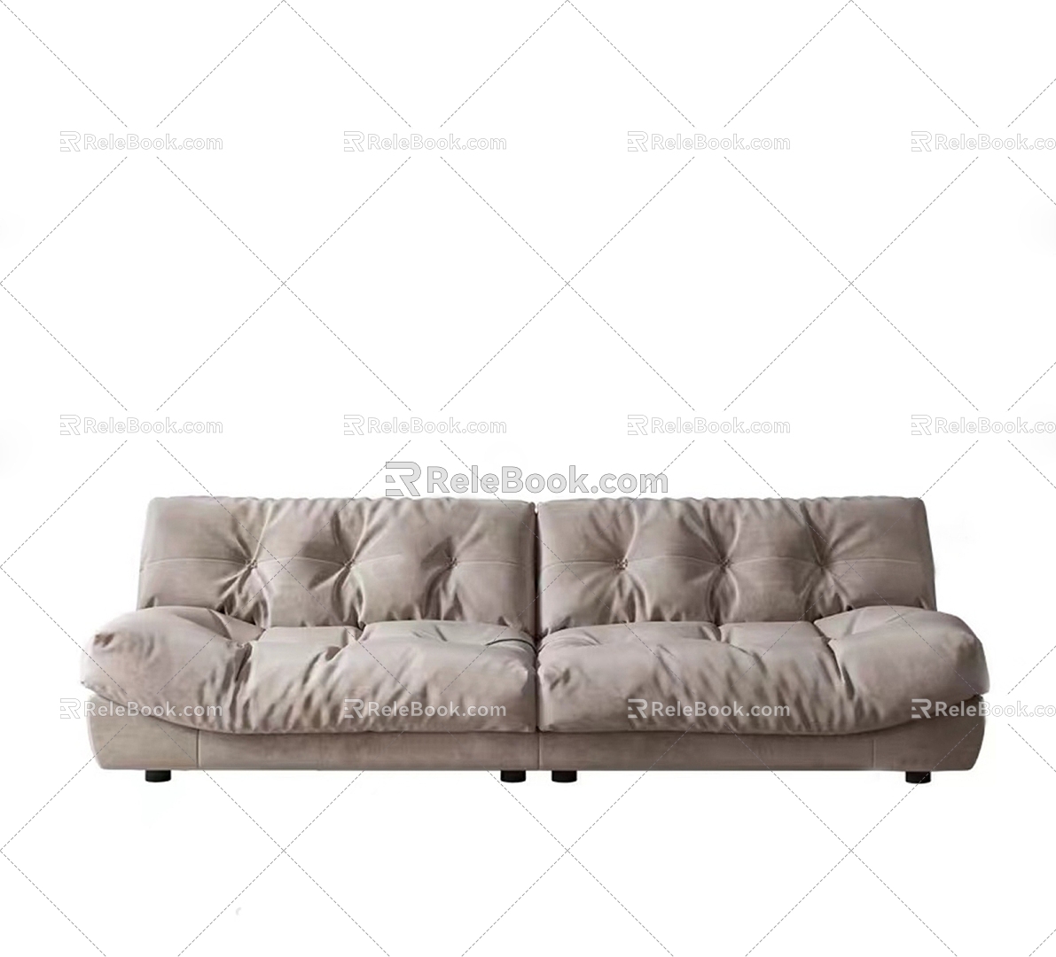 Modern cloud three-seat sofa 3d model