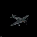 Vintage Military Airplane With Camouflage Paint Number 22 Red Star Emblem And Propeller