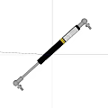 Durable Gas Spring With Black Cylinder Silver Rod And Metal End Fittings