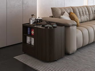 Modern Removable Tea Table Tea Cabinet Kettle Integrated Embedded Living Room Sofa Side Small Tea Table Tea Table 3d model