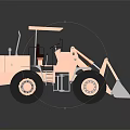 Orange Electric Toy Construction Loader With Realistic Shovel And Big Wheels