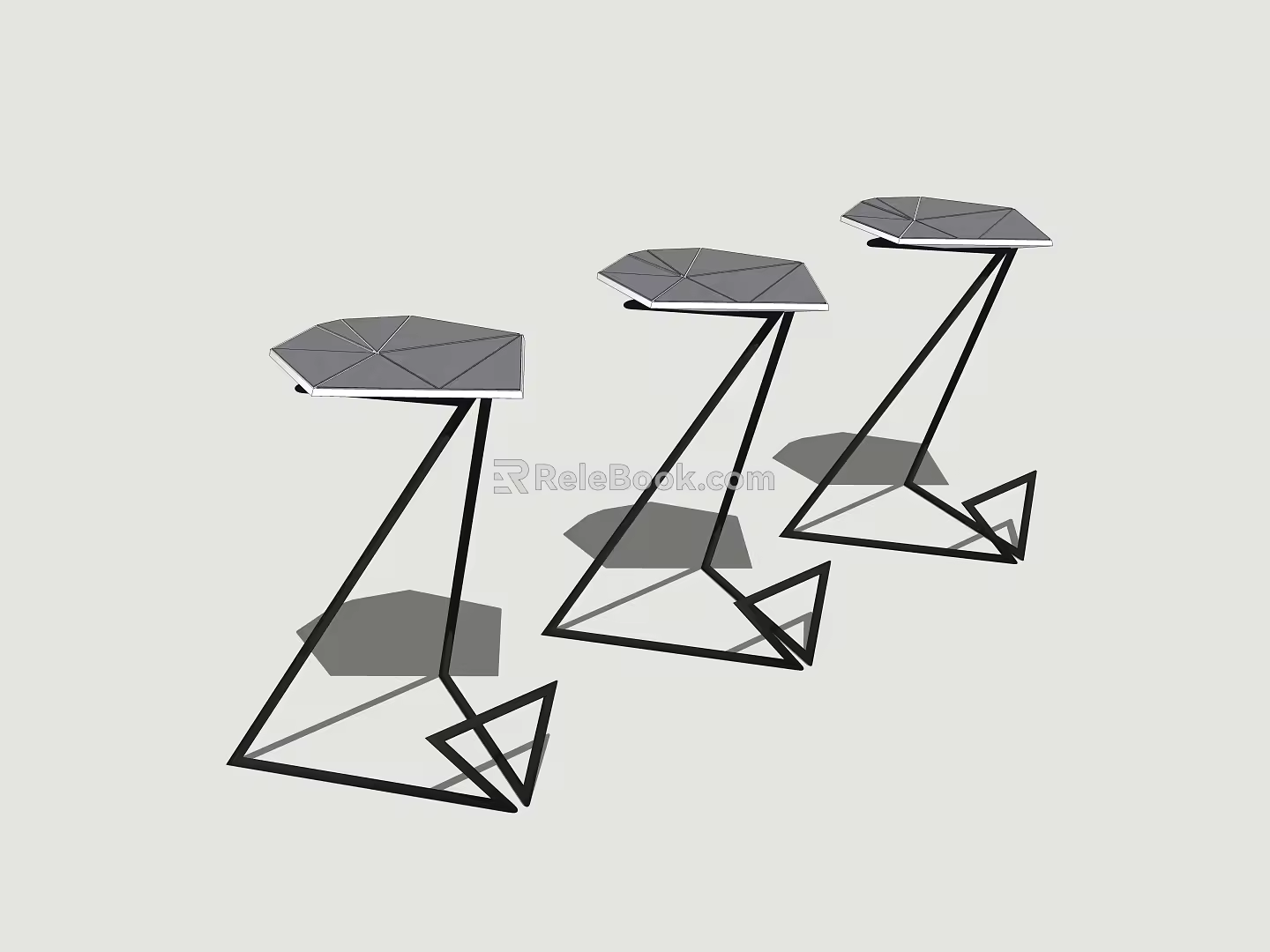 Modern Bar Stool High Stool Bar Stool Bar Stool Simple Metal Stool 3d model