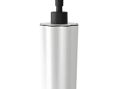 Modern White Soap Dispenser With Black Pump For Bathroom And Kitchen 3d model