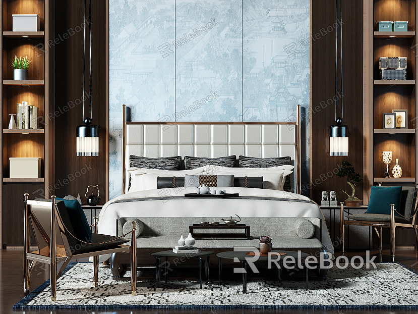 Modern Background Double Bed Double Bed model