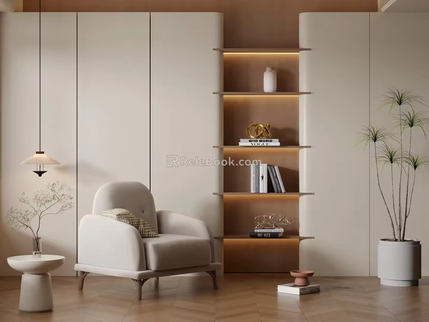 Modern Single Casual Sofa 3d model