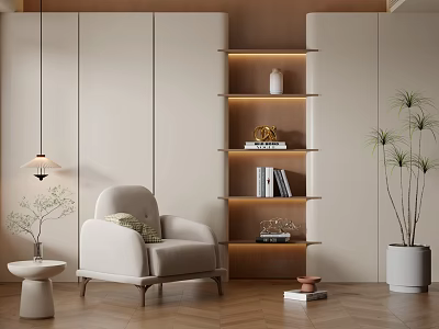 Modern Single Casual Sofa 3d model