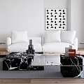 Modern double sofa 3d model