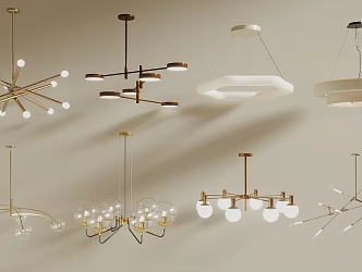 Modern French Chandelier Living Room Chandelier Multi-head Chandelier Metal Chandelier Cloud Chandelier Glass Chandelier Art Chandelier 3d model