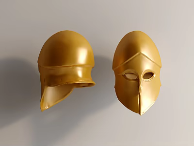 European-style Armor Helmet Metal Helmet Battle Helmet 3d model