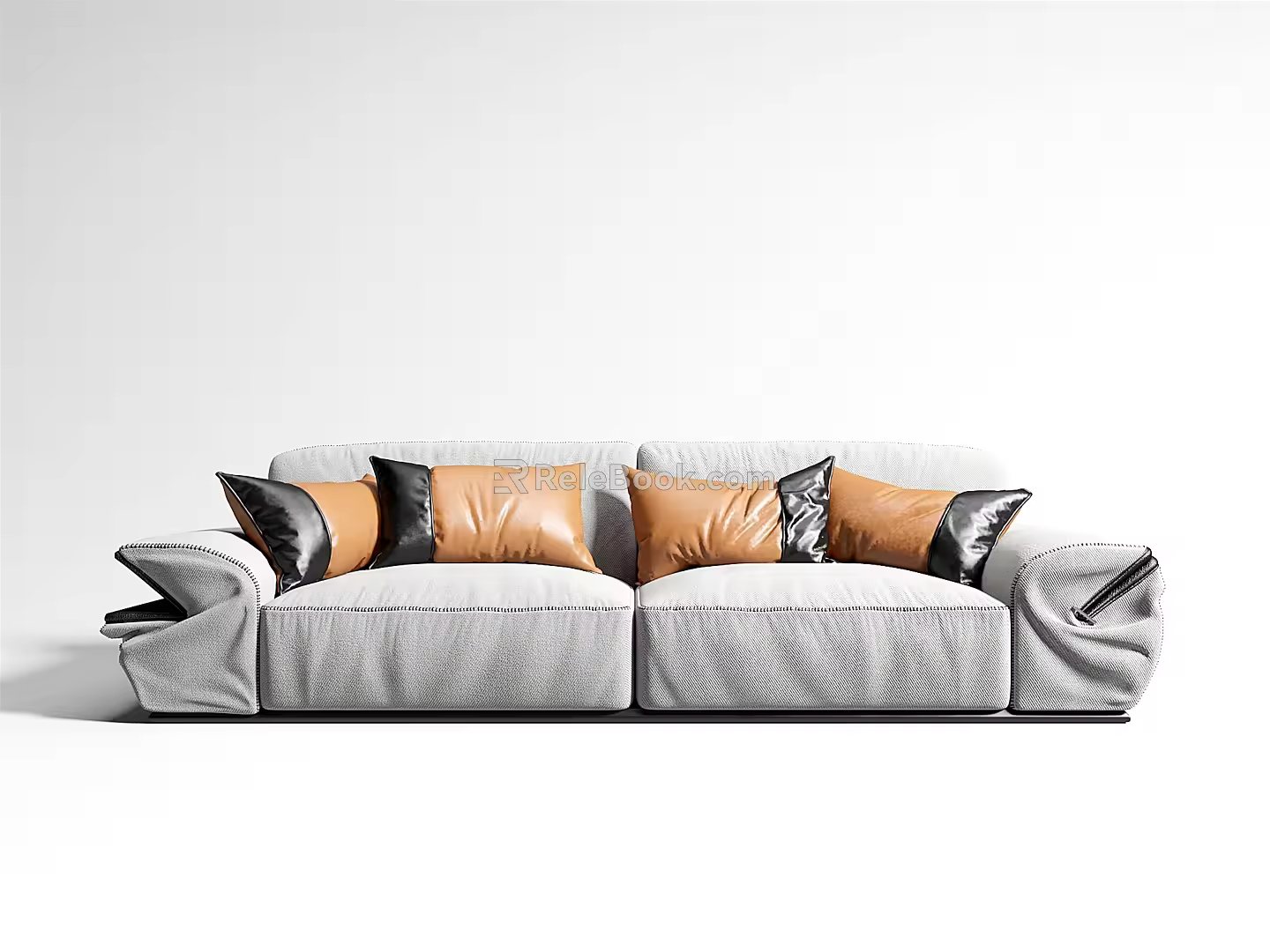 modern double sofa fabric double sofa 3d model