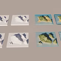 Sand Table Models Featuring Mountain Terrain And Island Landscape Designs 3d model
