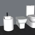 Modern Toilet Bidet And Washbasin White Ceramic Bathroom Fixture Set