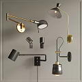 Modern Lighting Fixtures Combination With Gold Black Wall Lamps And Sleek Metal Designs