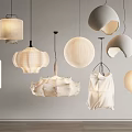 Elegant Modern Pendant Lights With Various Woven Fabric Designs For Home Interior Decor