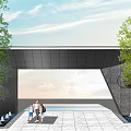 Modern Park Avenue Entrance Gate With Greenery And Elegant Design