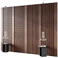 Middle ancient background wall bedside background wall 3d model